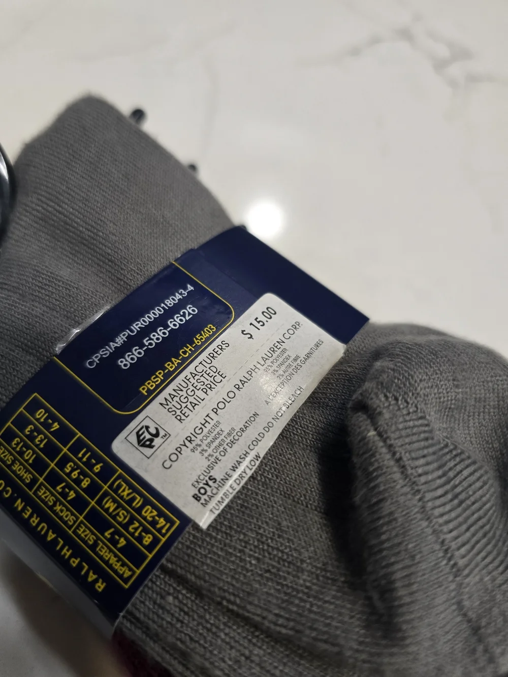 Polo by Ralph Lauren Boys' 3-Pack Crew Socks